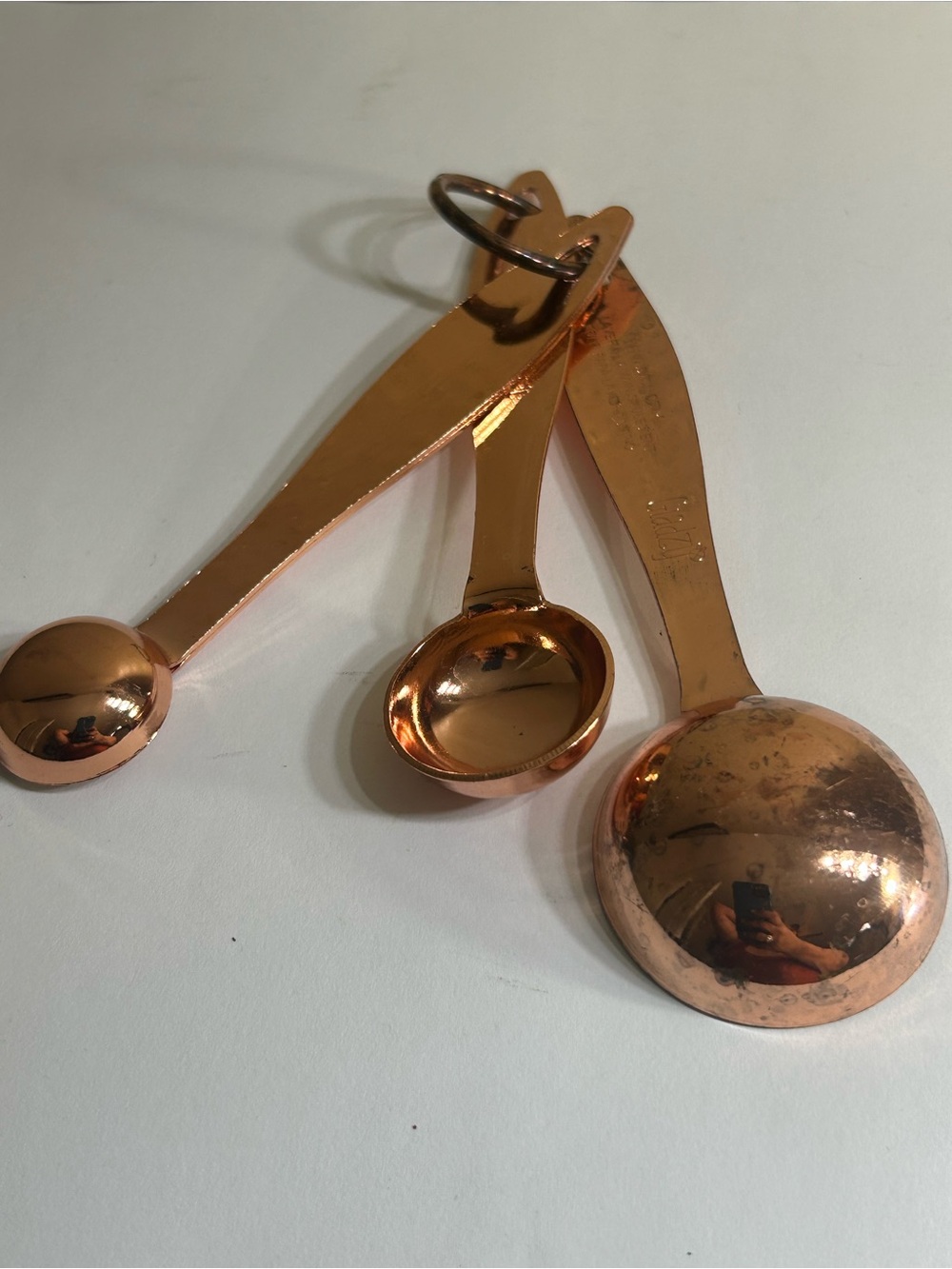 Copper-Tone Measuring Spoon Set - 4 Piece
